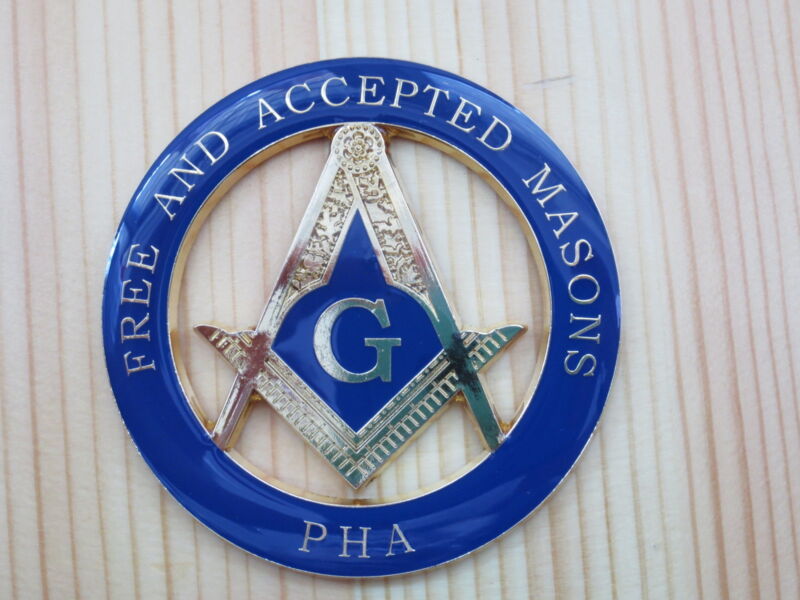Masonic Car Badge Emblems E2 FREE AND ACCEPTED MASONS PHA