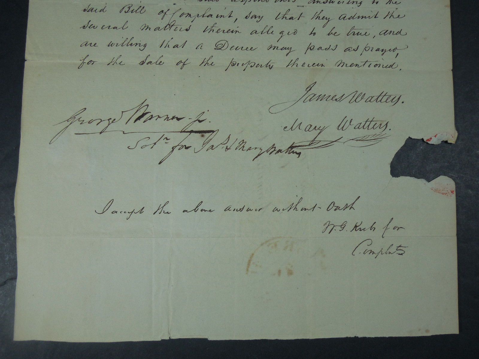 1837 BALTIMORE MARYLAND COURT OF EQUITY LETTER HISTORICAL PAPER EPHEMERA