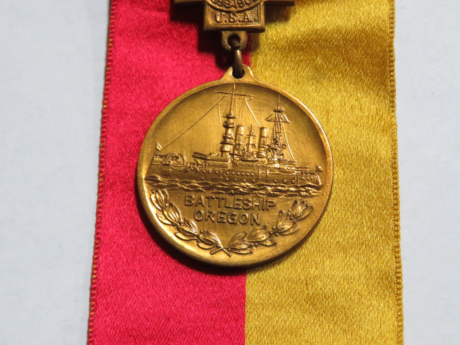 1938 Spanish American War Vets 40th National Encampment Portland OR Medal Ribbon
