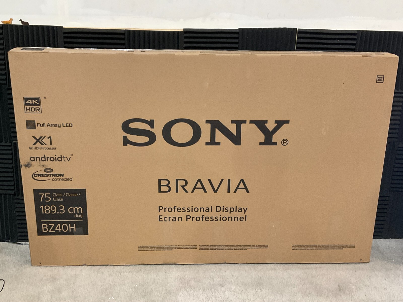 SONY FW-75BZ40H 75型 4K UHD / HDR FW-75BZ40H 75” 4K Professional Display- Sony Pro