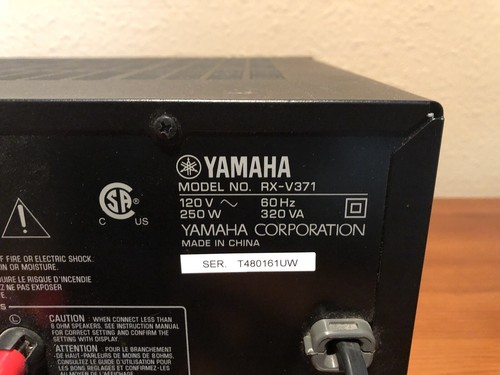Yamaha RX V371  Natural Sound Home Receiver