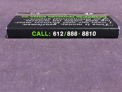 Matchbook Bloomington Convention Bureau Bloomington MN 40 strike