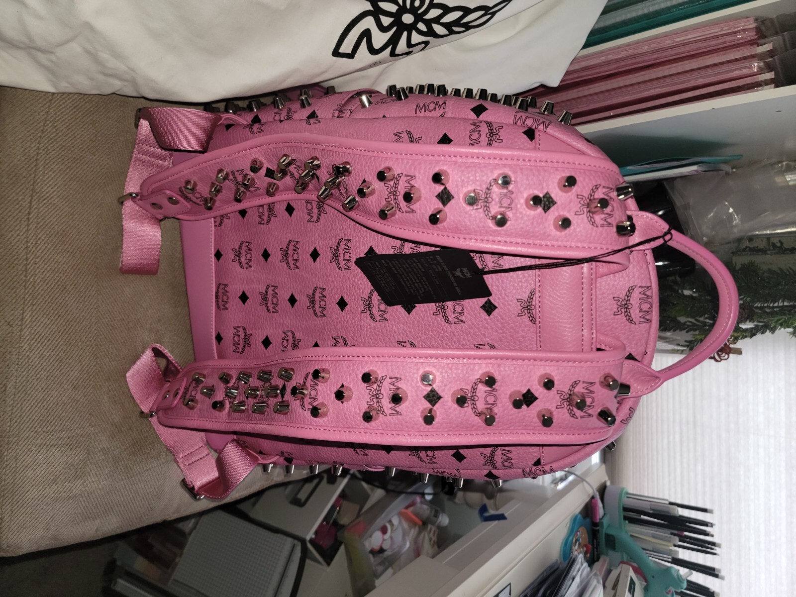 MCM ピンク リュック 50521 MCM Backpack Pink Small New | eBay