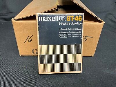 Vintage Maxell 8T-46 8 Track Cartridge Hi-Fi Stereo & Quad Compatible, Sealed
