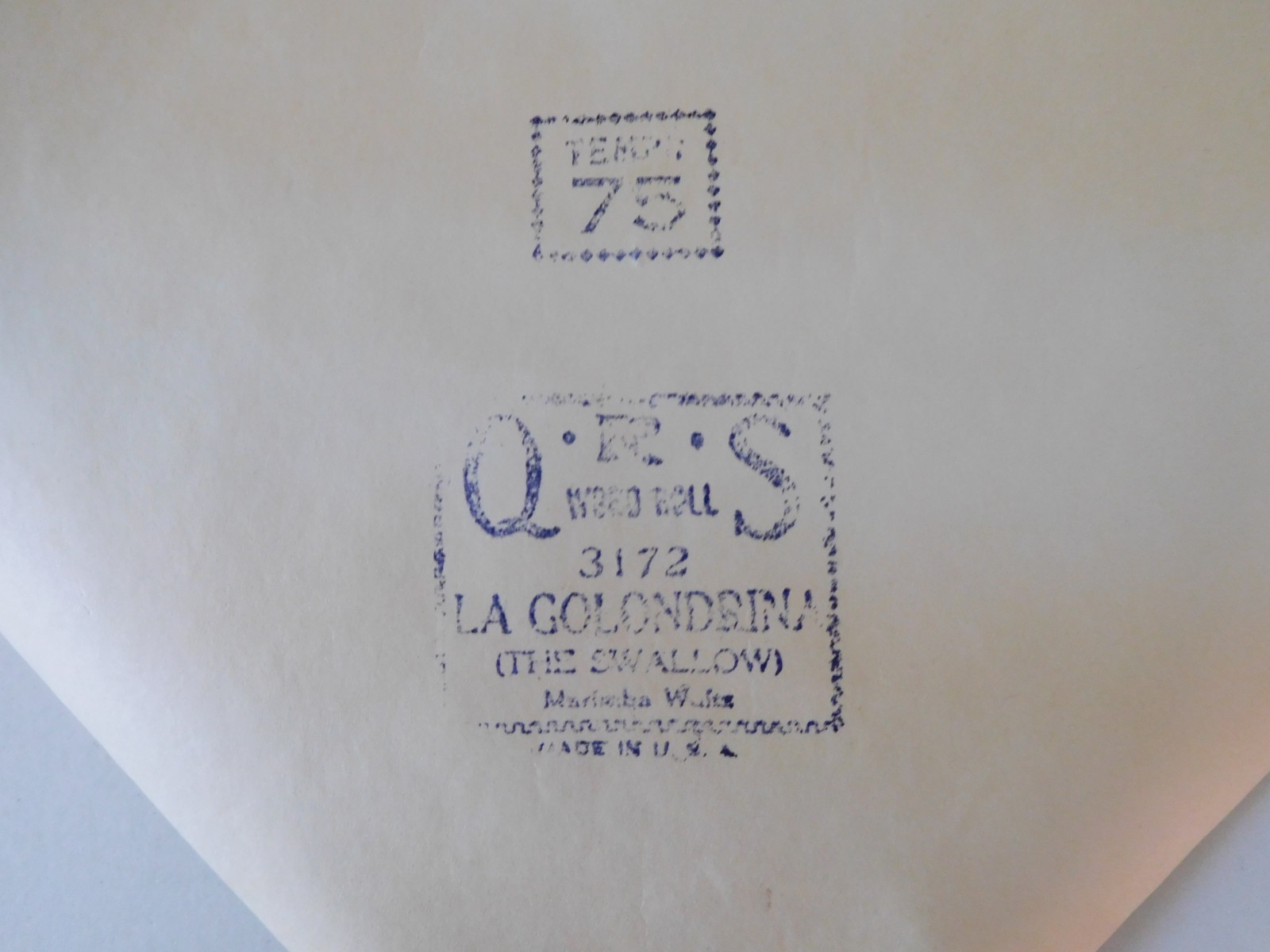LA GOLONDRINA - QRS Player Piano Word Roll 3172 - NO DAMAGE - P/B Frank Milne