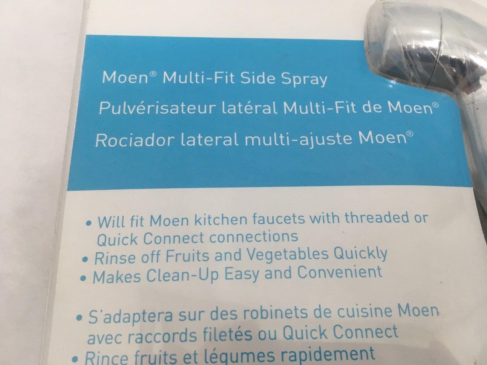 (1) NEW Moen Multi-Fit Kitchen Side Spray - CHROME - 179108 (ob)