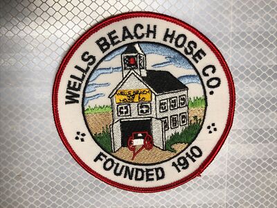 Wells Beach Hose Co. Founded 1910 Patch - Wells Beach, Maine Firefighting -4 x4 