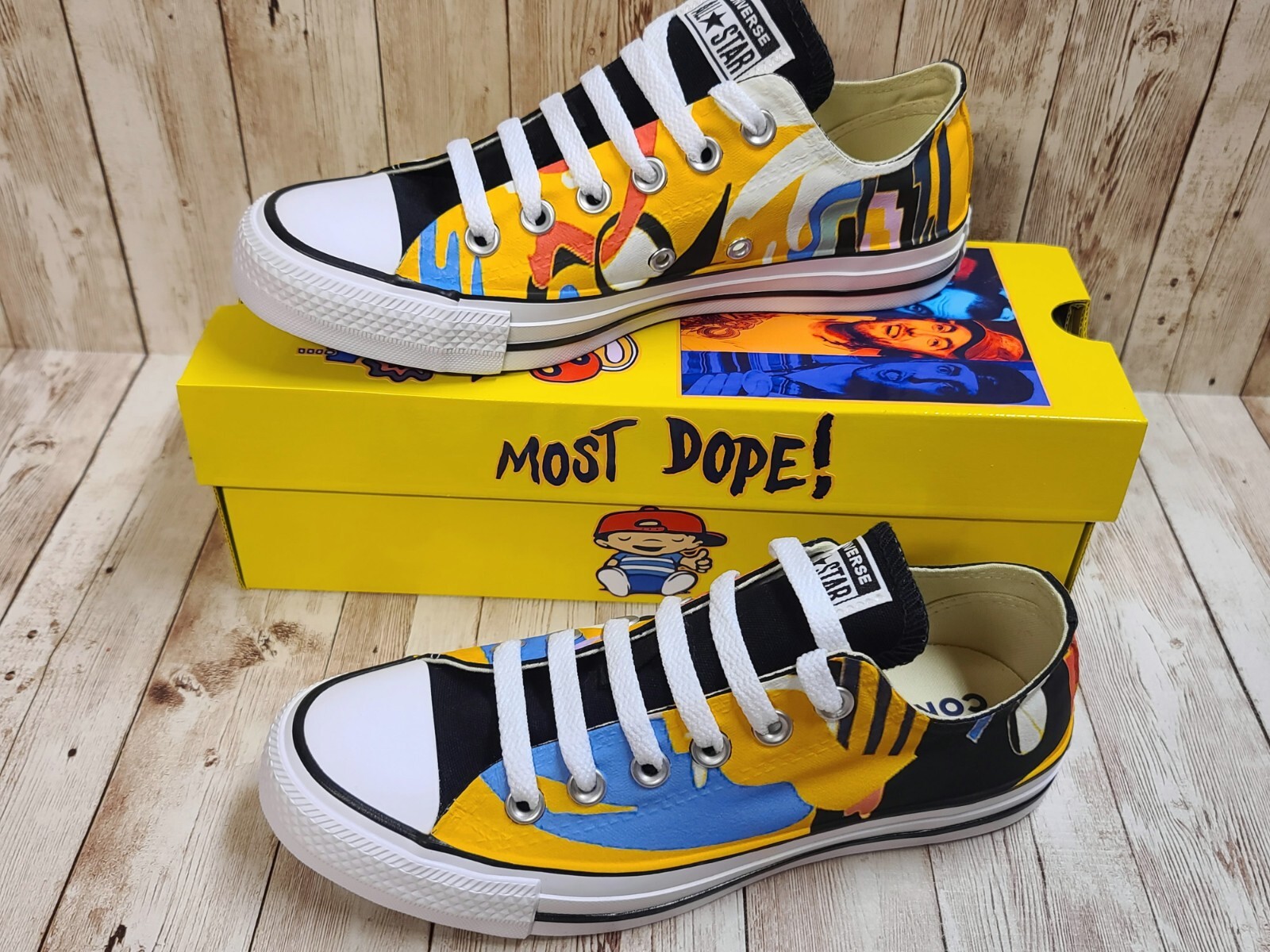 Pre-owned Converse Mac Miller Custom  Sneakers In Black