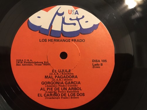 Los Hermanos Prado LP Self Titled S/T Disa Records LP-105 Latin NORTENO Ranchera