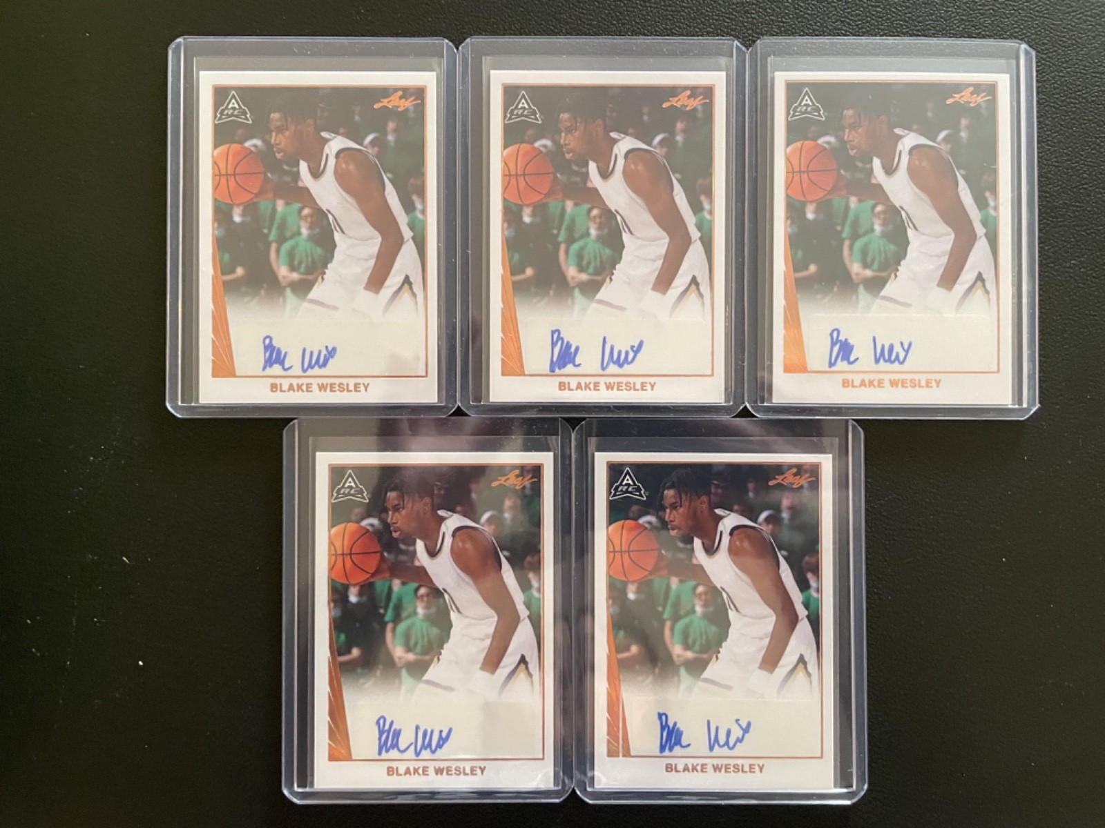 2022 Leaf White Border Bronze Blake Wesley Auto Autograph RC Rookie Lot Of 5 #38