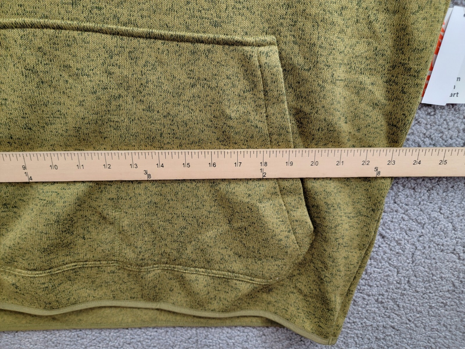 BASS OUTDOOR Regular-Fit Mixed-Media 1/4-Snap Hoodie Men's L Fir Green Heather - Picture 7 of 17