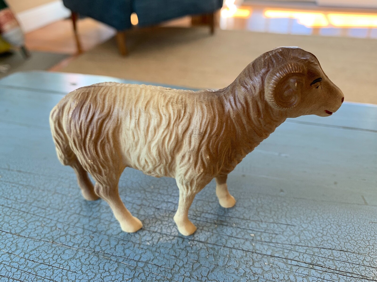 Brown Celluloid Antique Ram Vintage USA Toy