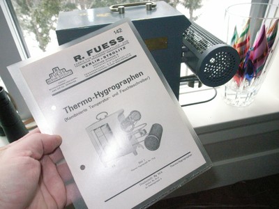 WW2 1930s Berlin Steglitz Hygrometer & Original Manuel #barometer #hygrometer