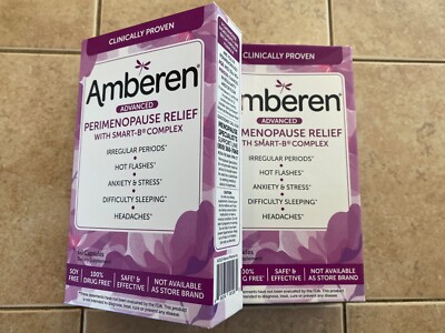 Amberen - Multi-Symptom Perimenopause Supplement - Purple - 60 Ct - DOUBLE PACK