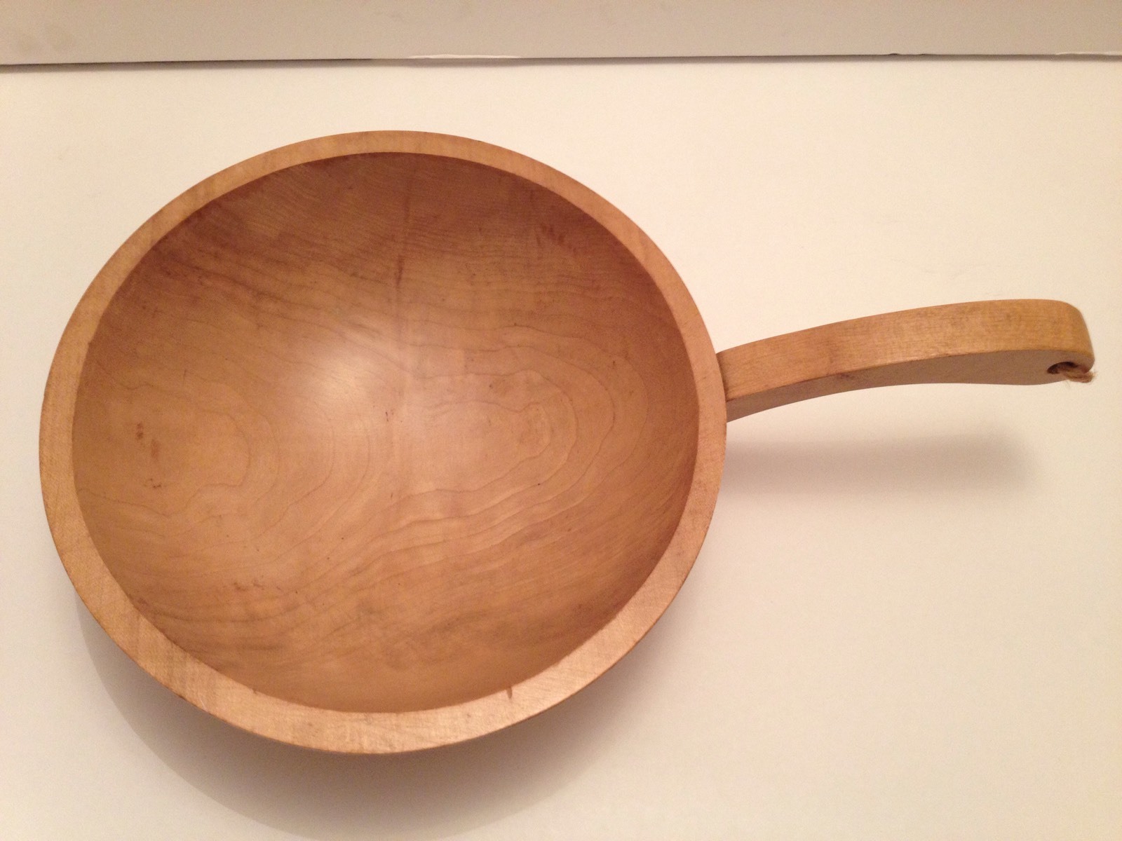 Vintage Baribocraft Canada Wooden Skillet Handled Bowl