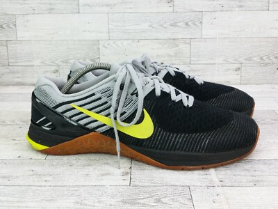 Men's Nike Metcon Dsx Flyknit Sneakers Shoes Black Gray 852930-003 Size 10.5