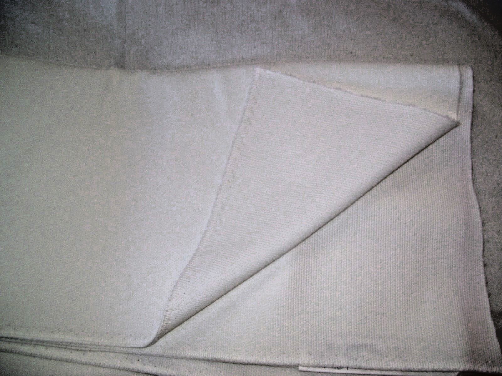 Vtg Polyester  Fabric Remanant  In Cream 61