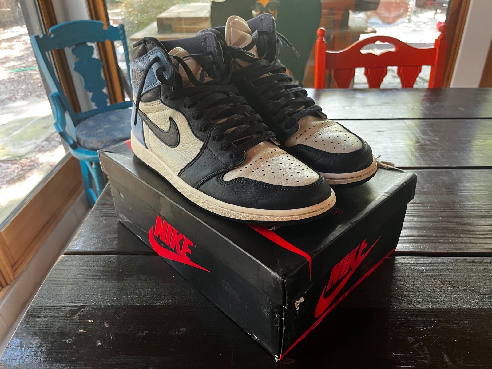 Jordan 1 Retro OG High Obsidian UNC 2019 Size 11.5 555088