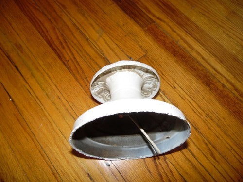 Antique Art Deco Victorian Metal Flush Mount Ceiling Light Fixture