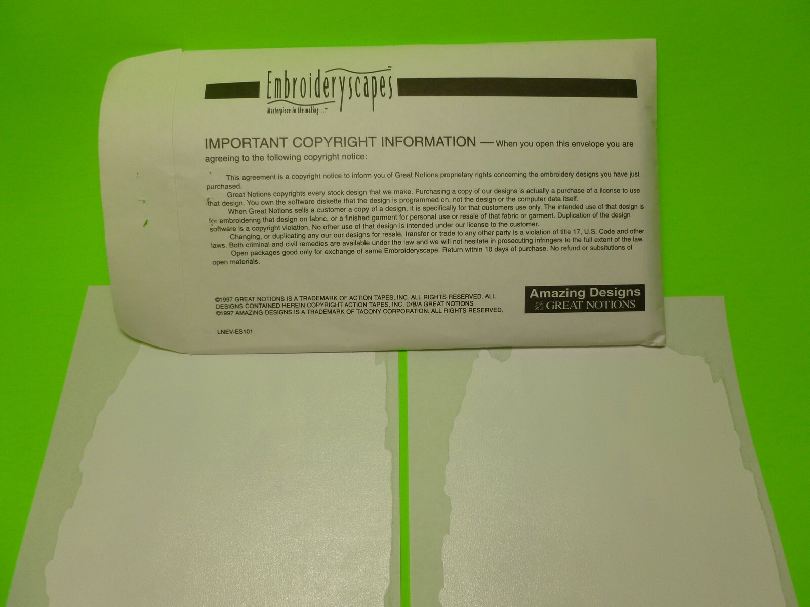 Amazing Designs Embroideryscapes Golf Scape Kit Embroidery Disks ES118 Transfers