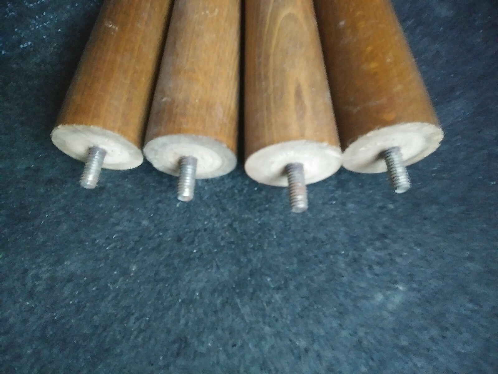 Modern Mid Century Set 4 13 Inch Tapered Wood Vintage Legs Table Furniture