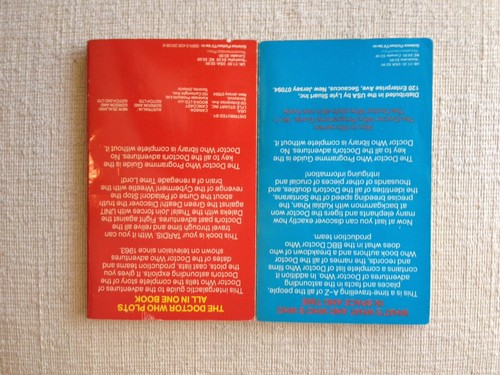 THE DOCTOR WHO PROGRAMME GUIDE VOL 1 & 2 BY JEAN-MARC LOFFICIER 1984