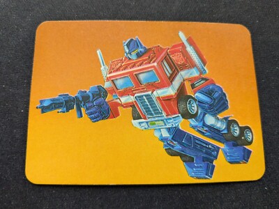 1985 Hasbro Transformers Action Card # 1 Optimus Prime (EX)