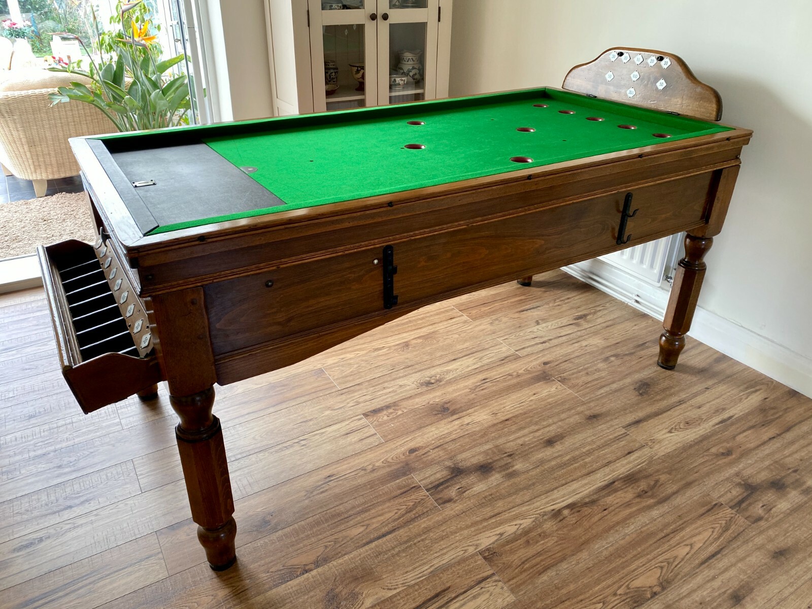 Jelks Bar Billiard Table Slate Bed in Solid Oak c1930s -40s