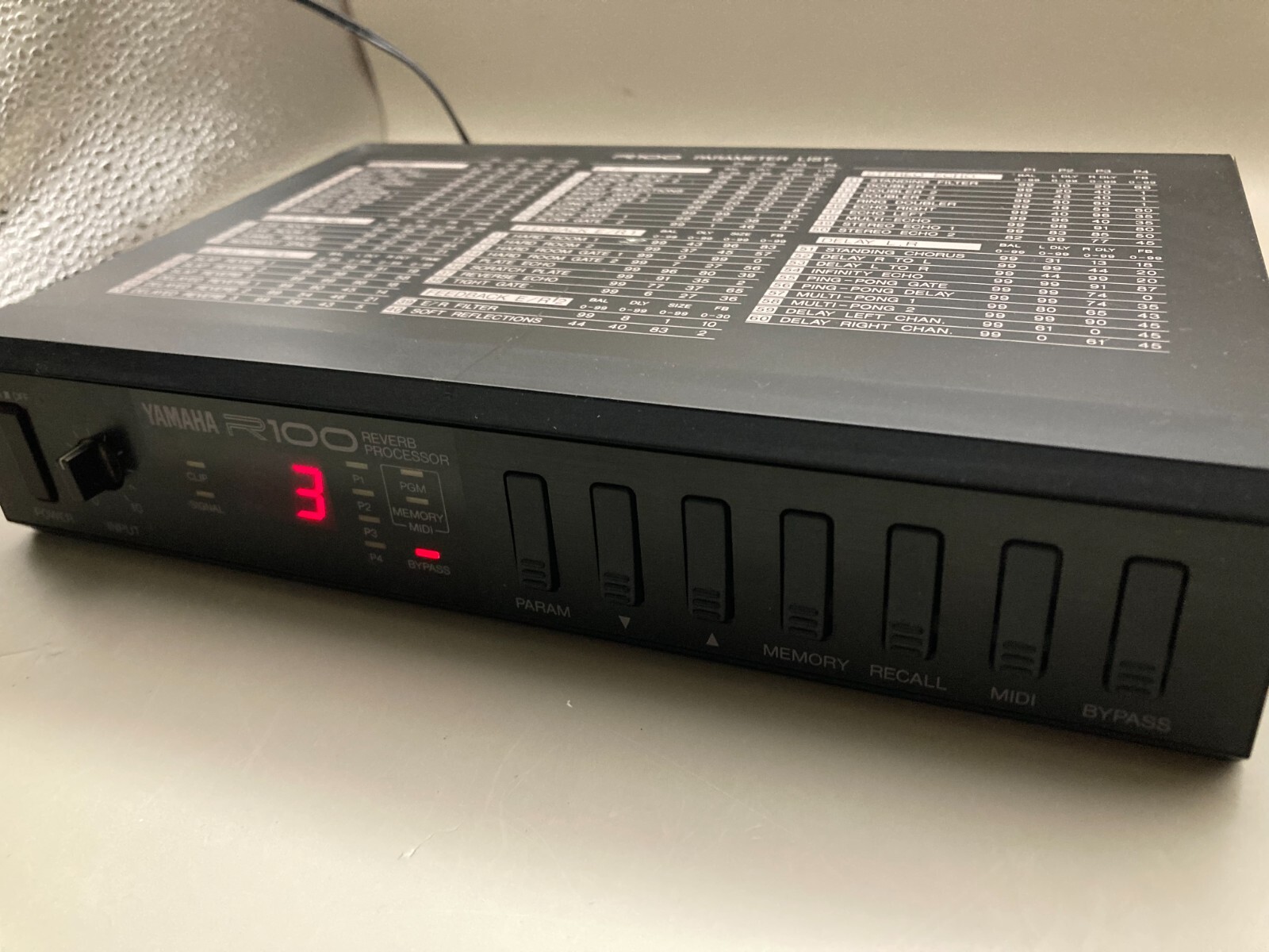 完動品】YAMAHA R100 リバーブコンプレッサー アダプター付き