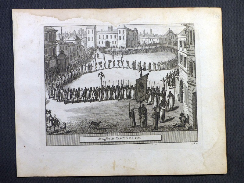 Procession De L'AutodafÃ© Gravure 17e SiÃ¨Cle Van Der Aa HÃ©RÃ©Tiques Inquisition