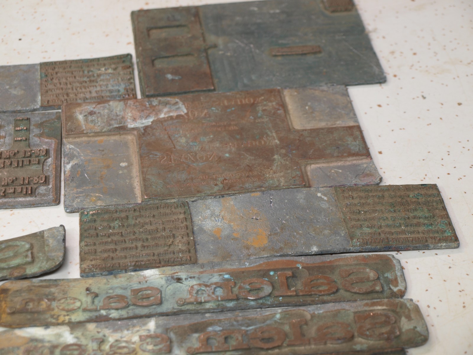 LETTERPRESS PRINTER'S BLOCK 5 Pounds of Lino Type Hard Lead