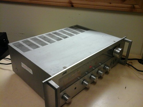 JVC Stereo Receiver Vintage Silver Faced Tuner Model JR-S61H Made In Japan NICE