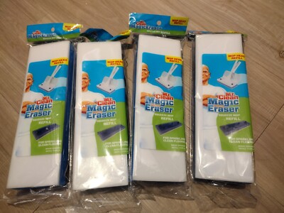 4 Pack - Mr. Clean Magic Mop Head Eraser Refill Squeeze Mop Refill