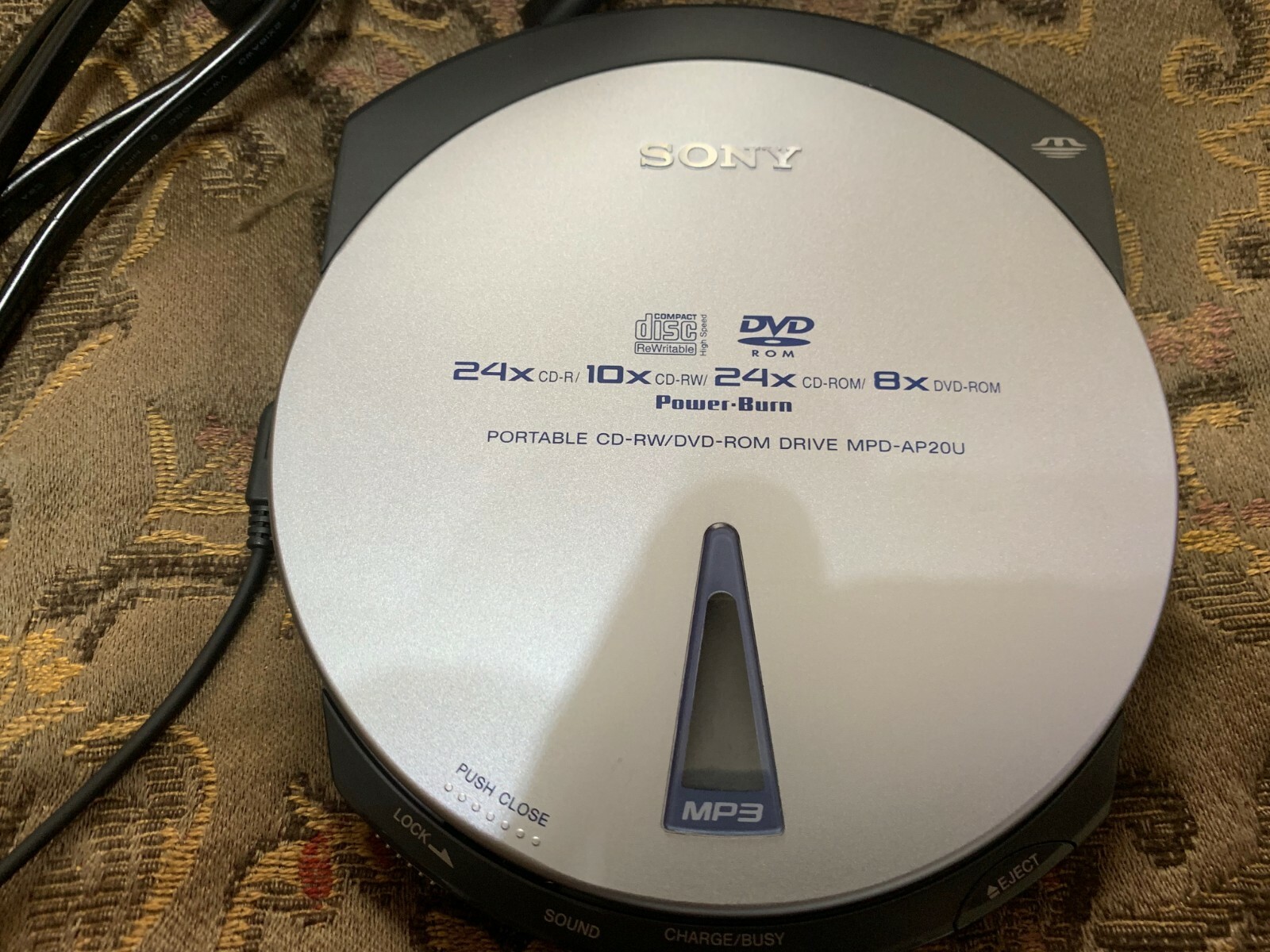 Sony MPD-AP20U Portable DVD-ROM/CD-RW Drive Bundle - TESTED