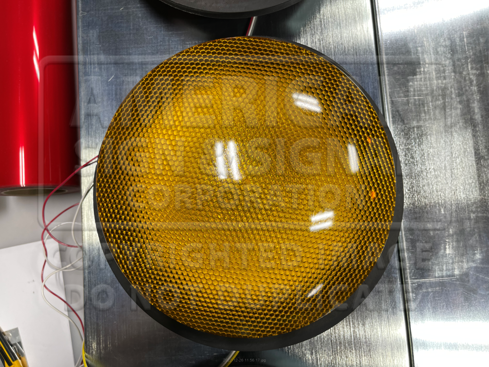 NEW 12" GE GTX YELLOW LED Traffic Light Signal Lens 120V DR6-YZFB-VLA