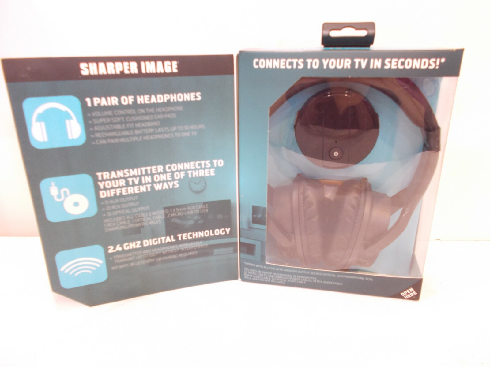 Sharper Image OWNZONE WIRELESS TV HEADPHONES Rechargeable Own Zone As Seen On TV