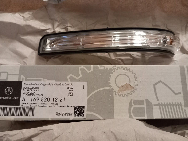 Neu Orig. Mercedes Blinkleuchte Rechts W169 W245 A1698201221 Neu