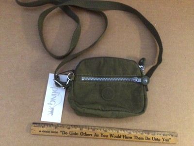 Kipling mini Crossbody Bag green new w tag/missing monkey charm