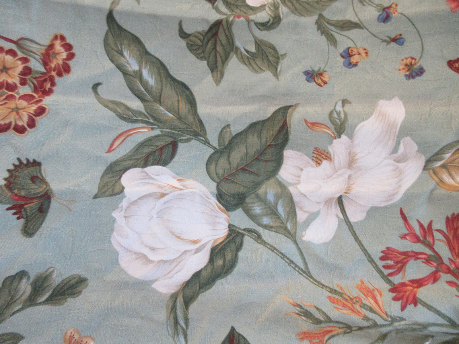 WILLIAMSBURG UPHOLSTERY FABRIC AUTHENTIC PERIOD GARDEN IMAGES DRAPERY 54W x 8Yd
