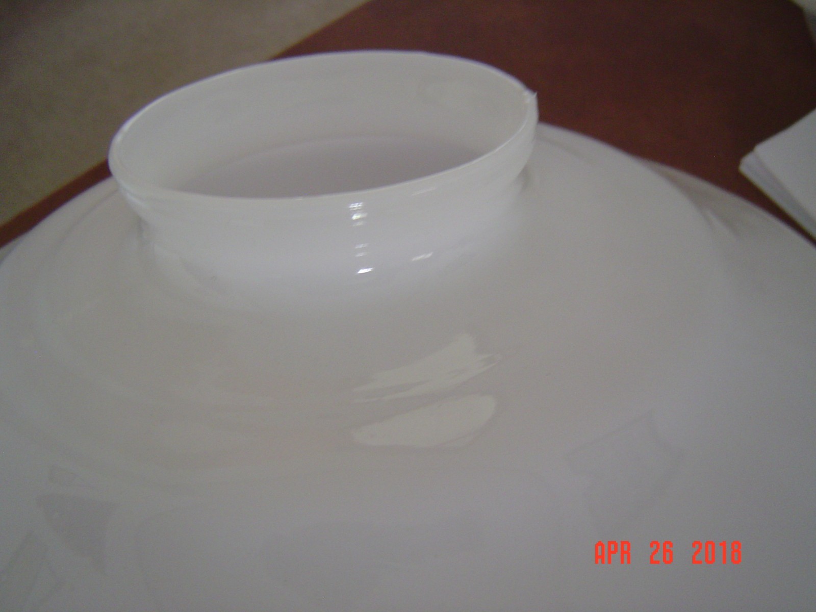 Vintage White Milk Glass Schoolhouse Light Globe