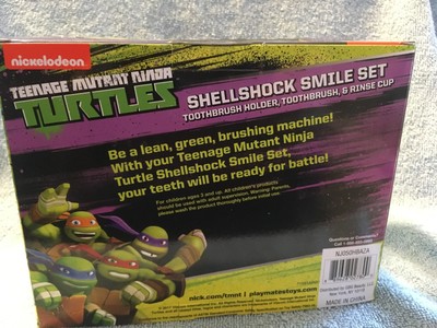 Nickelodeon Shellshock Teenage Mutant Ninja Turtles  Toothbrush Set   New in Box