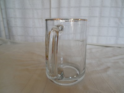 Queen Elizabeth II silver jubilee 1977 large glass mug