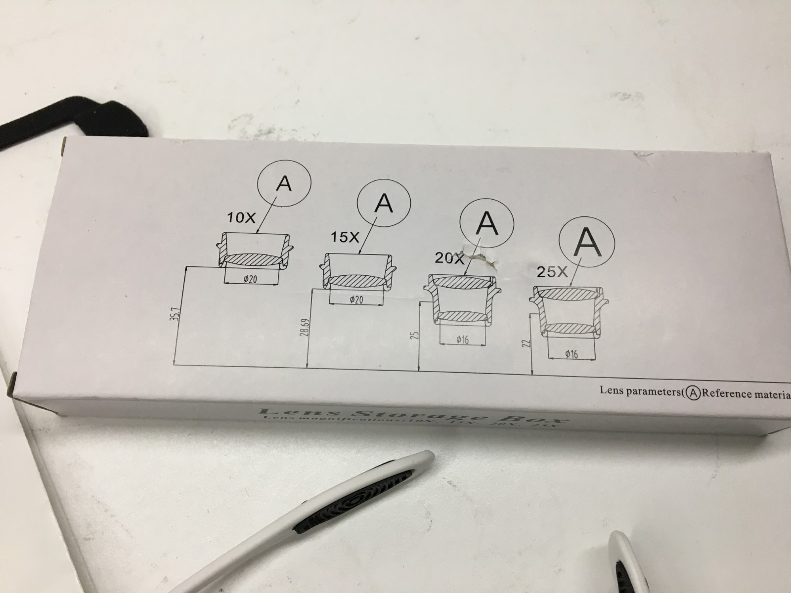 Repair Magnifier LED Glasses Lens Watch Loupe Light Eye 10x 15x 20x 25x