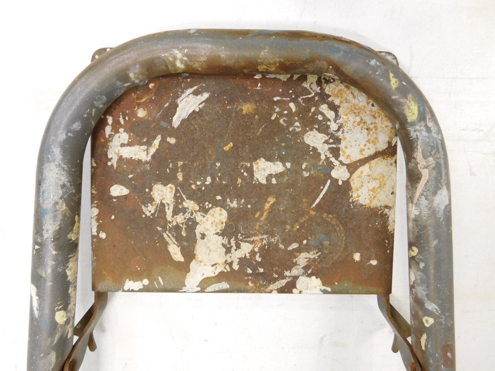 Vintage c1959 GRUNGIE All Metal Rig-Jid Pail Shelf Painters Step Ladder 48