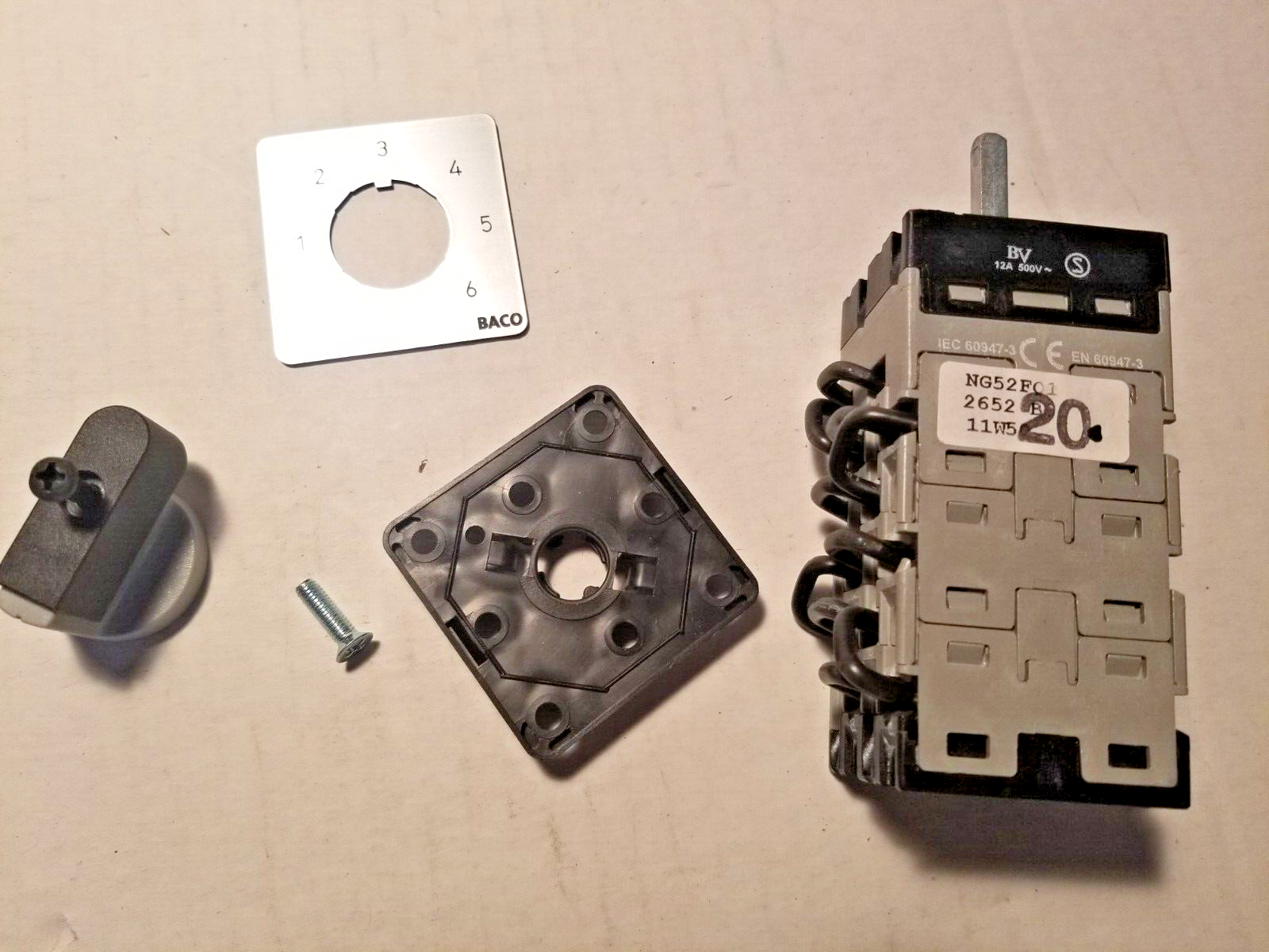 Baco PR12 2652 B8 E Q48PN - ND52FQ1 -  Rotary Cam Switch - New In Box