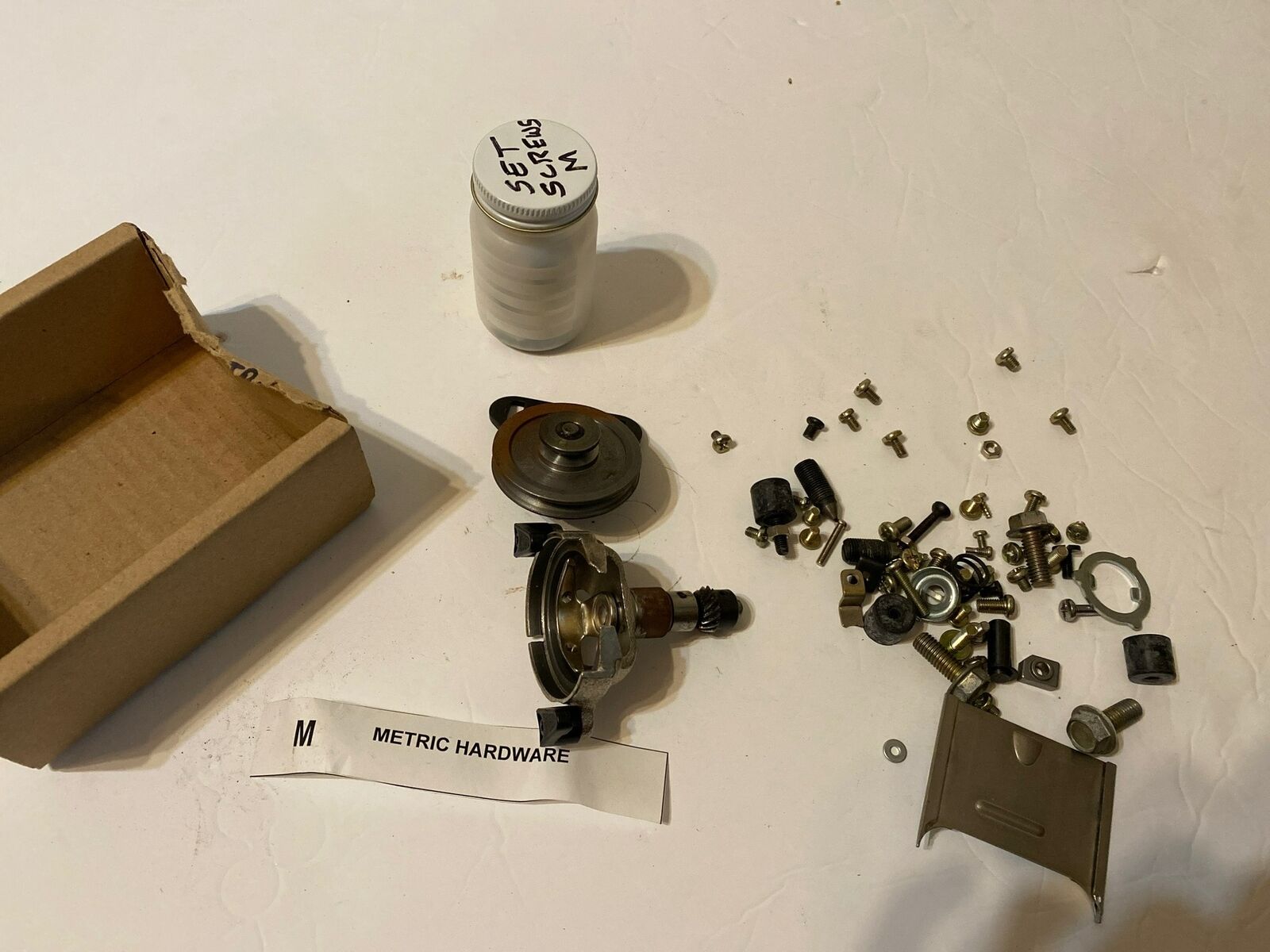 AS IS Vintage sewing machine parts metric hardware