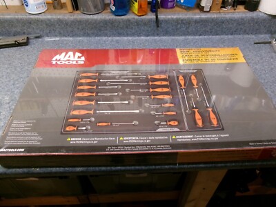 Mac Tools 20-Piece High Viz Orange Handle Screwdriver Set  EVA Foam Storage Tray