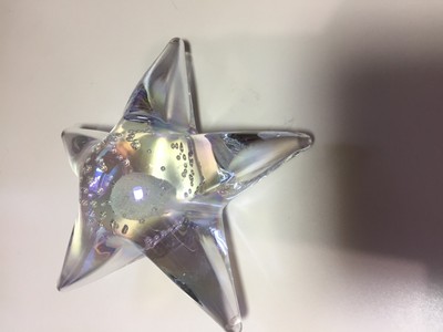 Art Glass Star Paperweight Contemporary by Silvestri