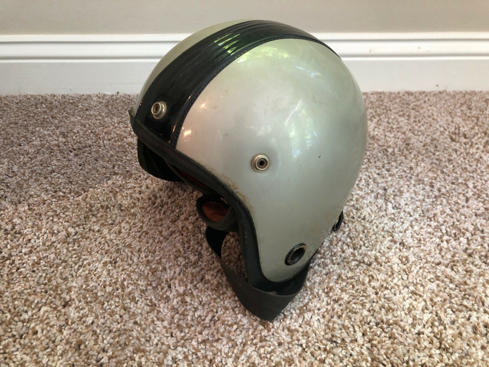 Vintage NF Casque Moto Casco Silk Lined Motorcycle Racing Helmet Bell