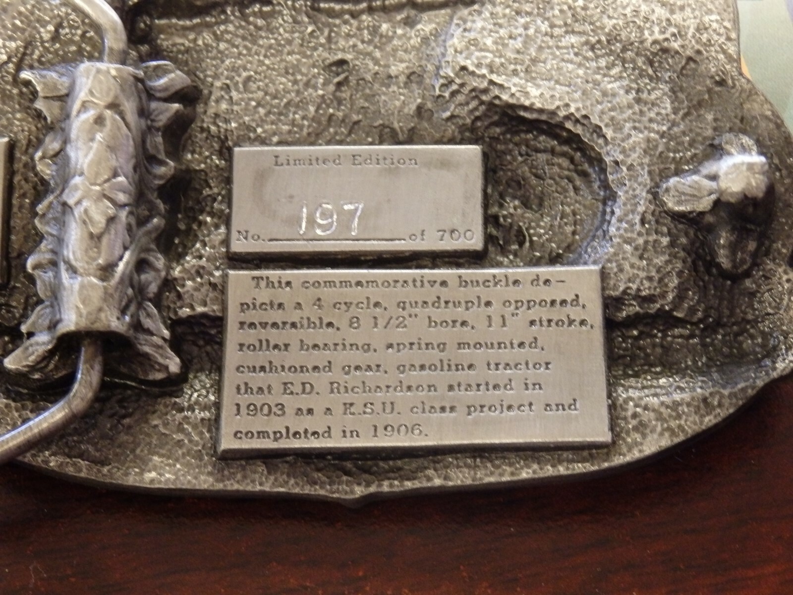 Rare Richardson Manufacturing Company Belt Buckle 197 of 700